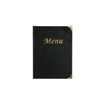 10 Protège-menus A4 Basic noir - Noir