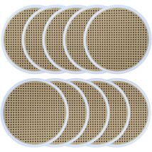 Tomaino - Fondelli Sedia Rotondi, Ricambi Sedute In Paglia Per Sedie Vienna, Bistrot, Thonet - 10 pz Nero