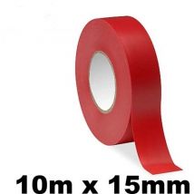 10 rouleaux isolants Scotchs pour électricien - Rubans de 10 mètres - rouge