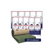 10 rouleaux laine de verre Ursa mrk 40 terra revêtu kraft - Ep. 240mm - 45m² - r 6