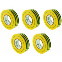 Lot de 10 rouleaux adhésifs 19mm x 20m - Jaune/Vert Zenitech