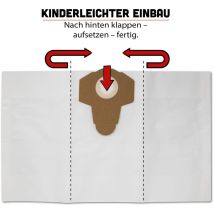 Fixedbyu - 10 sacs d'aspirateur en polaire adaptés à l'aspirateur eau et poussière Scheppach ASP30-ES ASP30-OES