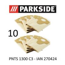 10 Sacs d'aspirateur Parkside pnts 1300 20 l C3 Lidl Ian 270424 Marron 906–05 – Parkside Aspirateur sec humide