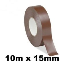 10 rollos de aislamiento Scotch para electricistas - Cintas de 10 metros - marrón