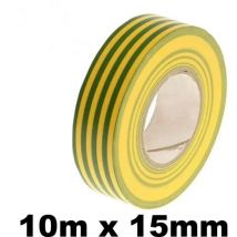 AVB - 10 rolls of Scotch insulation for electricians - 10 meter tapes - green & yellow
