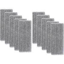 10 Serpillères en Microfibre pour Balai Lave-Sol Housse de Nettoyage de Rechange La Tête de Ménage de Vadrouille pour Balai Plat Lingettes de
