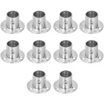 Ineasicer - 10 Set Base de support à brides Épaisseur Acier Inoxydable Tige Tube Support HardwaresΦ19