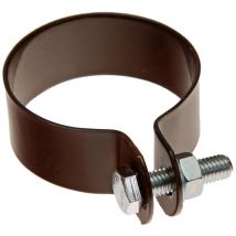 Haga - 10 Stück Strebenschellen Rund Ø 6cm Befestigungsschelle Für Zaunbau In Braun
