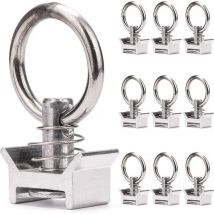 10 x Einzelbolzen mit Ring 1000 kg Aero-Zurrbolzen für Luftfahrt-Zurrschiene Ringankerbolzen