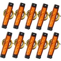 10 Stück 12 v Seitenmarkierungsleuchten, 6 SMD-LEDs, vordere Lampe, hintere Markierungsleuchten für Anhänger, lkw, Wohnwagen, Wohnmobil, Van, lkw,