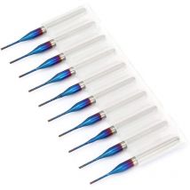 10 Stück Kegelfräser, blau beschichteter Wolframcarbid-Schaftfräser für SCM-Leiterplatten-Graviermaschine (0,8 mm)