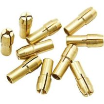 10 Stück Messing-Bohrfutter-Spannzangen 0,5–3,2 mm Zubehör für Dremel-Drehwerkzeuge 4,3 mm Schaft