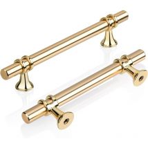 10 Stück Möbelgriffe Möbelgriff Zinklegierung Türgriffe Schrankgriffe Schubladengriffe für Küche Bad Schlafzimmer - 120mm Gold