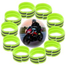 Ymyny - 10 Stück Reflektorarmbänder, Reflektorband, reflektierende elastische Armbänder, gut sichtbare Armbänder zum Laufen, Radfahren, Gassigehen