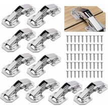 10 Stück Schranktürscharniere mit Schrauben, 3 Zoll 90° Möbelscharnier für Küchentürschränke