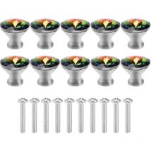 10 stücke 30 mm Kristall KnöPfe Glas Kabinett Schublade Zieht für Home und Kommode