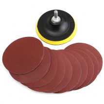 Insma - 10 Stück 4 Zoll Schleifpapier Polieren 1000 Disc + 1 Stück Schleifadapter + M10 Stange Fantablau
