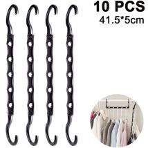 10 Stück Platzsparende Magische Kleiderbügel Smart Space Saver Closet Organizer Kleiderbügel Mit Stabilem Kunststoff Für Schwere Kleidung, Schwarz