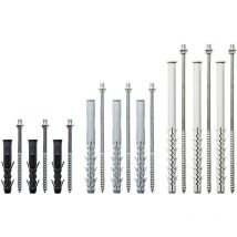 Rainway - Stockschrauben - inkl. Dübel, perfekt für Rohrschellen - 10 Stück: 220mm