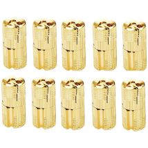 10 Stück Zylinderscharniere aus Messing, verdeckte, unsichtbare Tonnenscharniere für DIY-Holztüren, Schränke, Wohnwagen, 10 mm