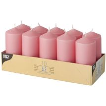 10 Stumpenkerzen Ã 40 Mm 90 Mm Kerzen Kerze Wellness Ambiente Wohlfühlen (ã 40 Mm 90 Mm, Altrosa) Papstar 17913