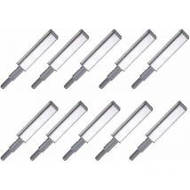 10 systèmes d'ouverture avec bouton poussoir, kit pour porte, tiroir, meuble, armoire