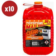 10 Taniche Da 20 Litri Di Combustibile Liquido "toyotomi Clear" - Totale Di 200 Litri