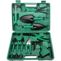 10-teiliges Gartengeräte-set Mit Tragetasche, Ergonomische Handgeräte Für Vielfältige Gartenarbeiten