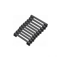 Dpzo - 10 tiradores de puerta negros de aleación de aluminio con forma de t para armarios de cocina, con orificio central de 160 mm.