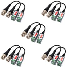10pcs Video Balun Transmitters Utp Cable Cat.5 Bnc 600 Metres Pour Camera Dvr-a2 Autre Accessoire De Vidéosurveillance