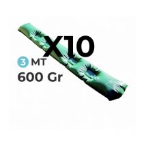 10 Tubolari Salsicciotti in pvc Rinforzato AntiVento AntiRibaltamento per Telo di Copertura Invernale per Piscina - mt. 3 da 600 Gr / Mq - 6