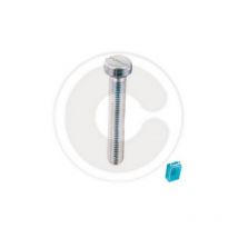 Boulon classique – 5x50 mm – Acier zingué – Longueur, Matières, Filetage métrique pas standard, Tête vis – AMBROVIT