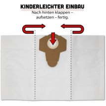 10 Vlies Beutel passend für Scheppach Nass Trockensauger ASP30-ES ASP30-OES