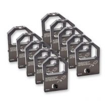 Vhbw - 10 x bande d'encrage pour imprimante matricielle Panasonic KX-P1091, KX-P1091i, KX-P1092, KX-P1092I, KX-P1121, KX-P1123, KX-P1124i, KX-P2023
