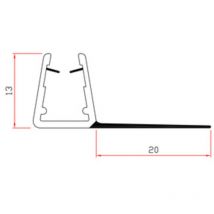 Duschdichtungsprofil 2000x0x0 Aus Transparentem Pvc Für 6-8 Mm Glas