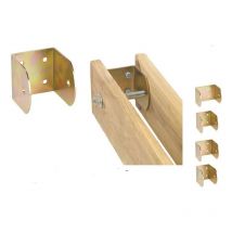 Salone - Wandträgerplatte 10 Stk. zur Befestigung von Holzbalken mm.120 für den Innenbereich - Wohnzimmer