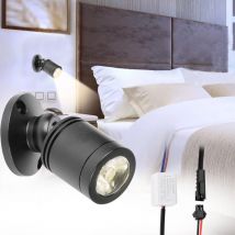 Rnemitery - 10 x led Mini Einbaustrahler, 1WLED Ministrahler, mit Treiber, 85-265v [Energieklasse a+] (Schwarz, Kaltlicht)
