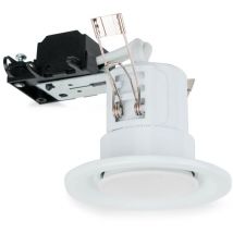 10 x Fire Rated GU10 Recessed Ceiling Downlight Spotlights - White - Cool White Bulbs