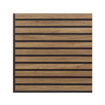 Modularredo - 10 x pannello fonoassorbente decorativo 58x58cm legno noce Deco bn