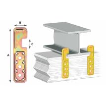 10 X Piastra 756 Sagomata Travi H Acc Trop 50x200/30 Mm
