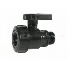 Irritec - 10 x racc. valve à boisseau sphérique en nylon mf 3/4