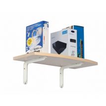 10 x support d’étagère acier art.2522 blanc mm.300