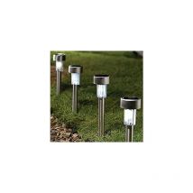 10 x Solar led Stainless Steel Pathway Security Lights for The Garden, Waterproof Lighting Stake Lights
