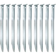 10 xl Stahl Zelt-Heringe V-Profil 230x23mm stabile Zeltnägel Sand-Boden Erdnägel
