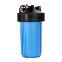 Aougo - 10 Zoll großes blaues Wasserfiltergehäuse, Filterkartuschen, blaues Gehäuse (1)