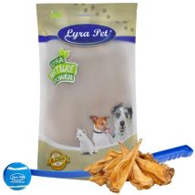 100 pièces d'oreilles de bovins Lyra Pet env. 3 kg + toupie à billes
