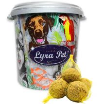 100 pcs. Boules de graisse Lyra Pet avec filet à 90 g = 9 kg dans un tonneau de 30 l