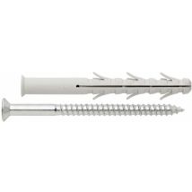 Boite de 100 - Cheville à frapper à 6 ailettes - Vis tête fraisée - Polyamide 6.6 8 x 120 Ø8