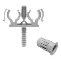 RAM - 100 clipeo double gris + Bagclip - Fixation pour tube irl Ø20