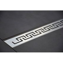 Casa Baoli - 100 cm modèle Grec - Caniveau de Douche Italienne Inox